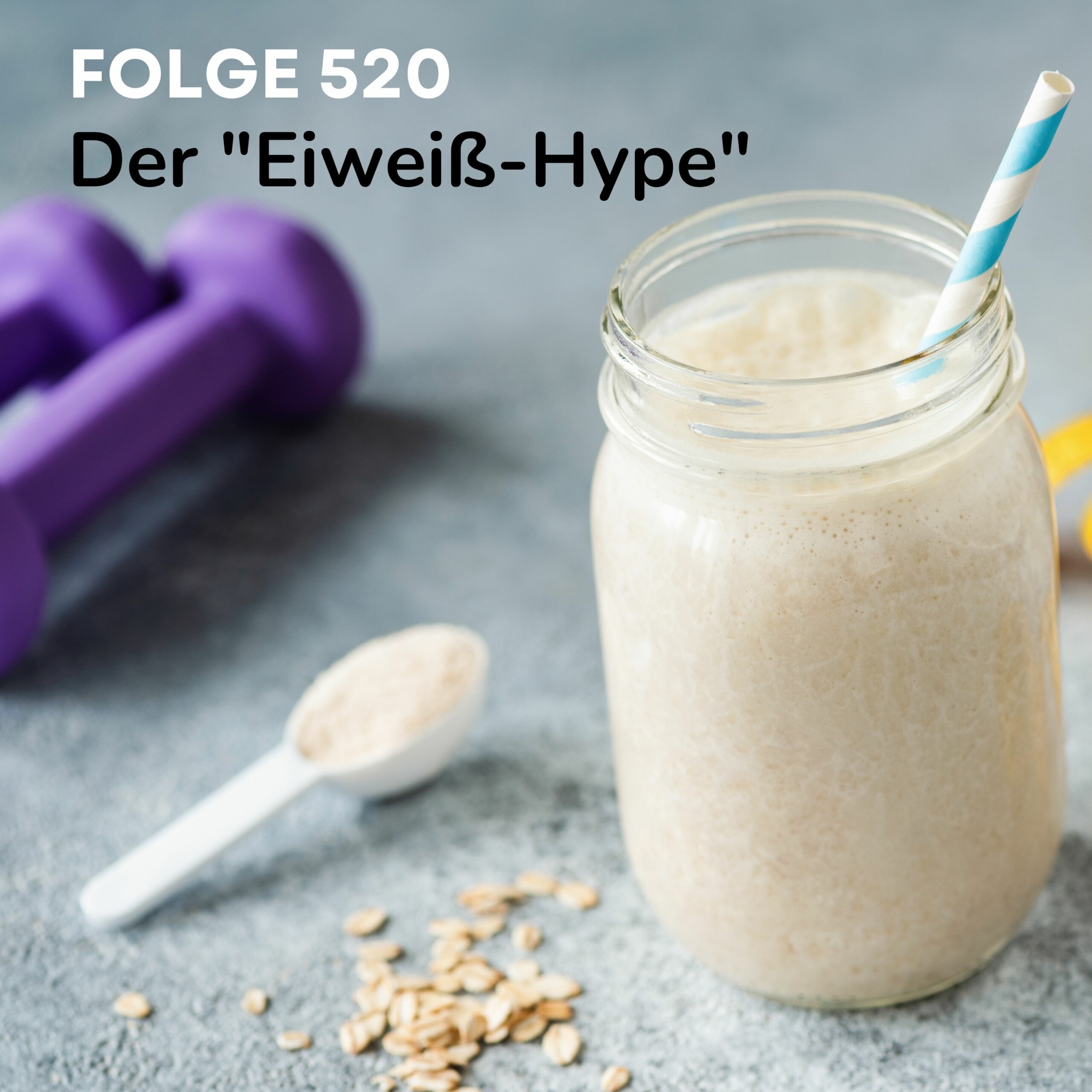 Ein Bild eines Smoothies, der den Eiweiß Hype darstellt