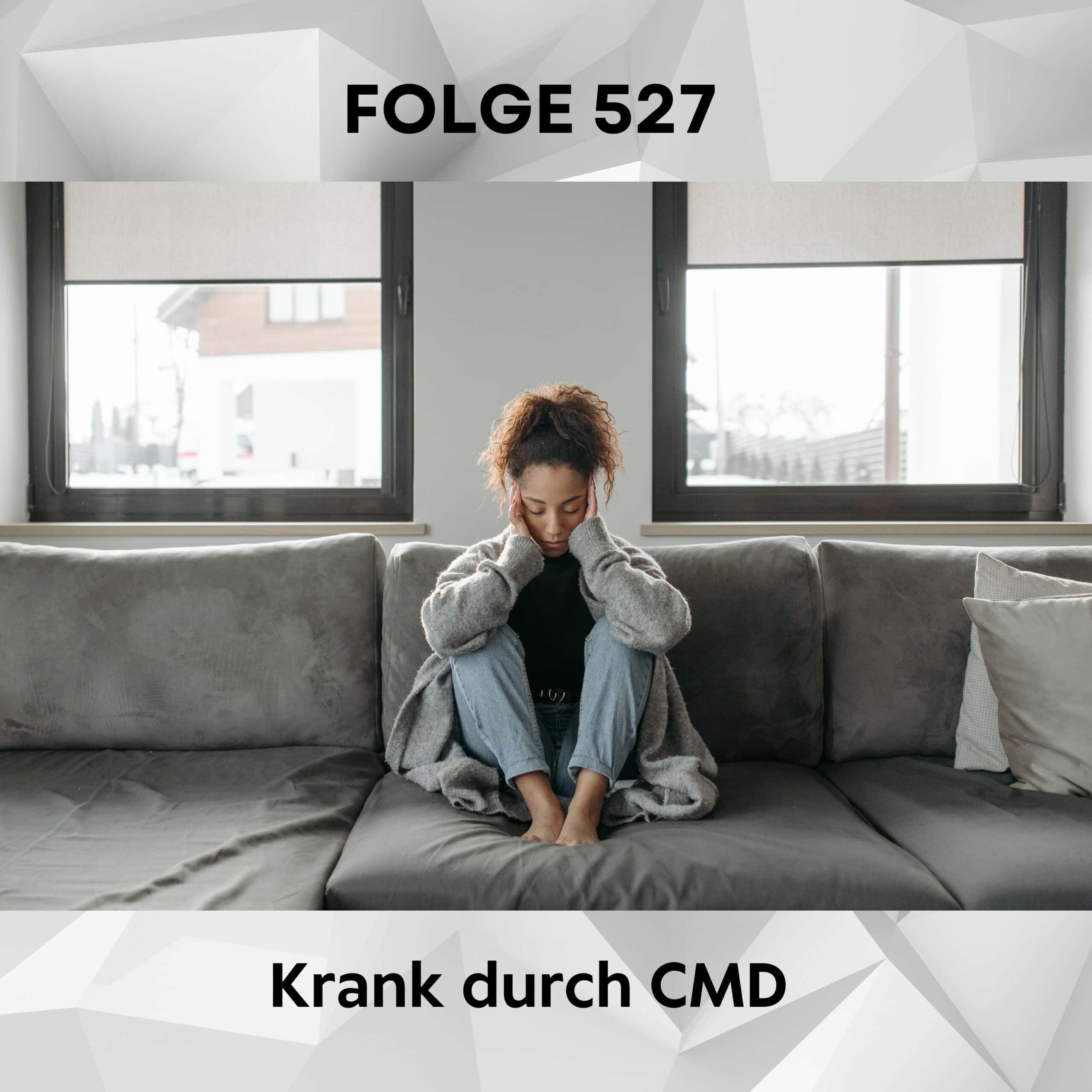 Das Bild einer Frau, die krank durch CMD wurde